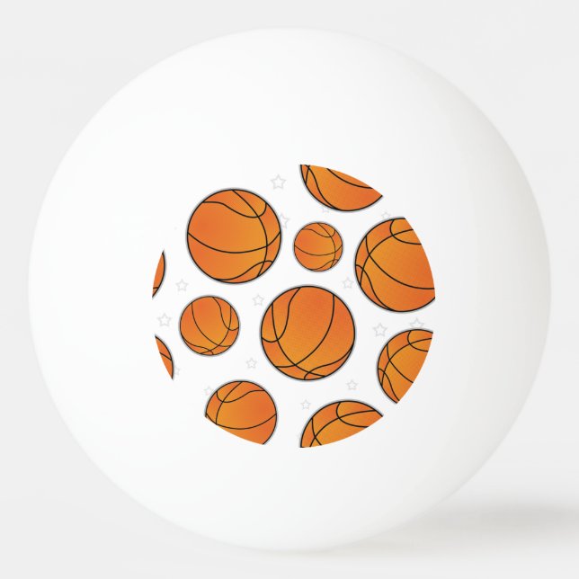 Basketball Star Pattern Ping-Pong Ball (Front)