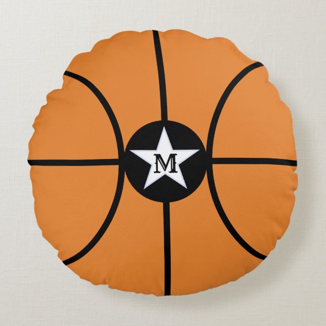 Basketball Star Round Pillow (Front)