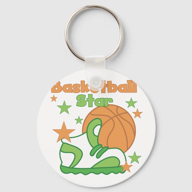 Basketball Star Shoe T-shirts and Gifts Keychain (Front)