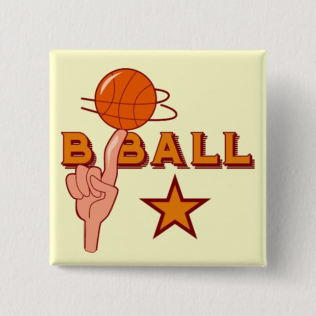 Basketball Star T-shirts and Gifts Pinback Button (Front)