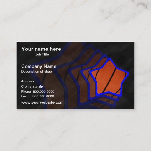 Customizable Basketball Star Template Business Card