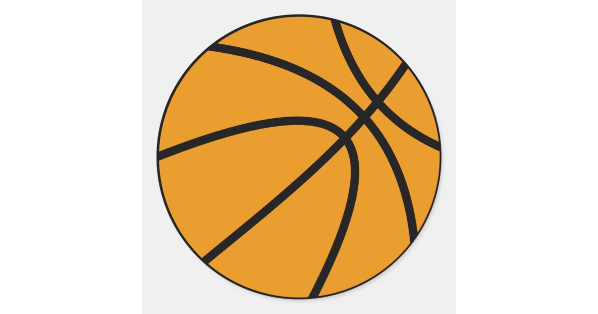 Basketball Sticker (Round) | Zazzle