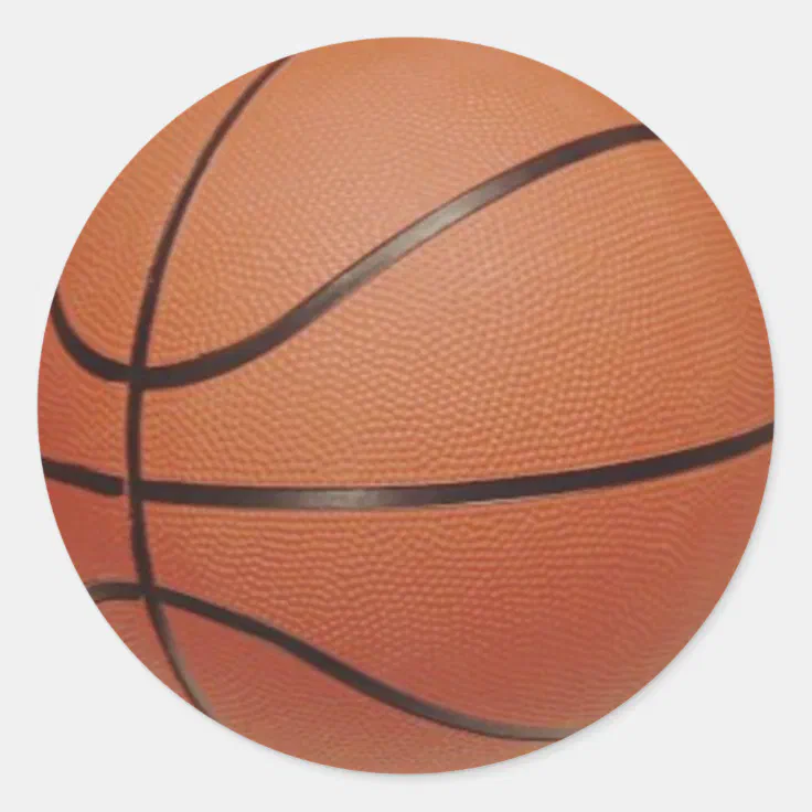 Basketball Stickers, to Hand Write NAMES, NUMBERS Classic Round Sticker