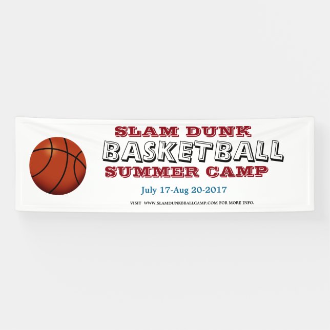 Basketball Summer Camp Banner (Horizontal)