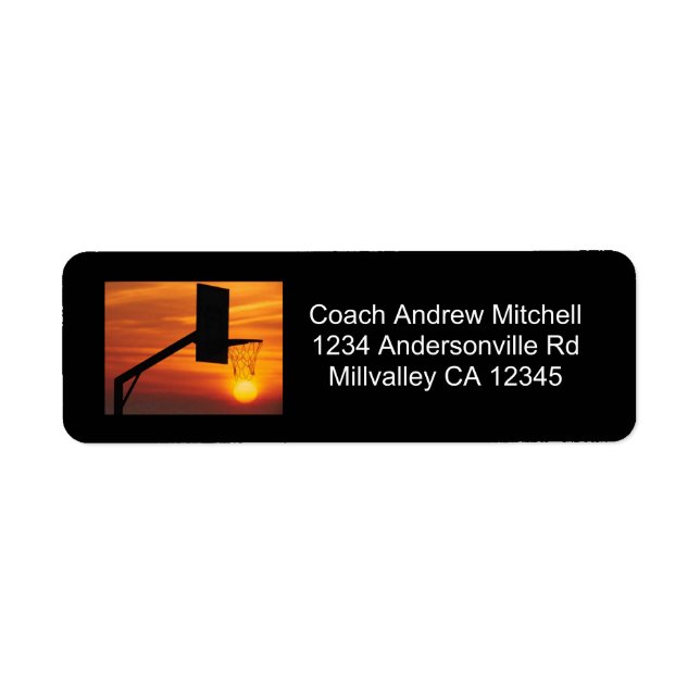 Basketball Sunset Label (Front)