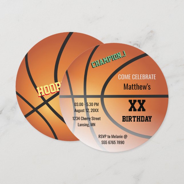 Basketball Super Budget Special Invitation (Front/Back)