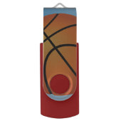 Basketball Super Budget Special USB Flash Drive (Back (Vertical))