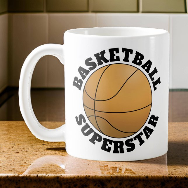 Basketball Superstar Sport Coffee Mug (Basketball Superstar Mug)