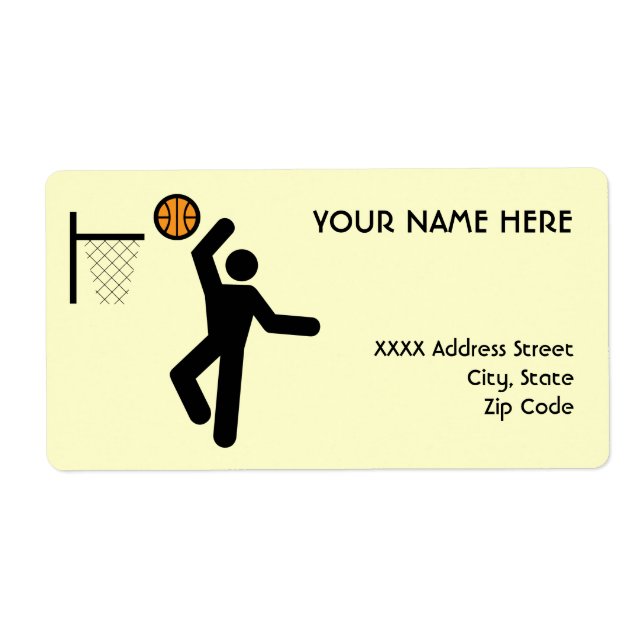 Basketball Symbol Label (Front)