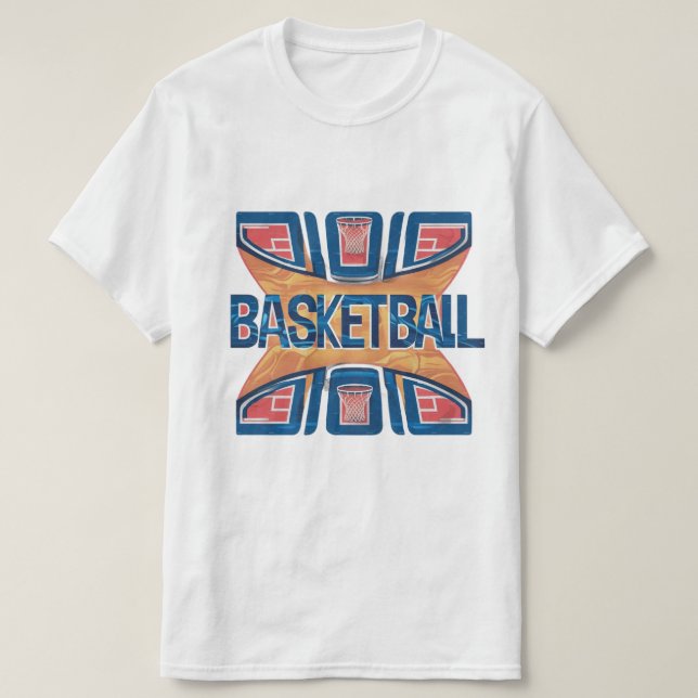 Basketball T-Shirt – Ball Is Life, Hoops Lover Tee (Design Front)