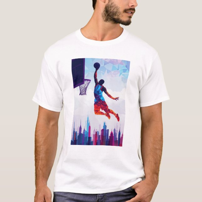 Basketball - T-Shirt - City Scape Dunk (Front)