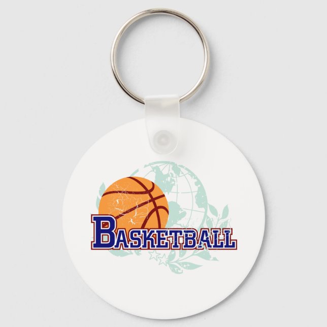Basketball T-shirts and Gifts Keychain (Front)
