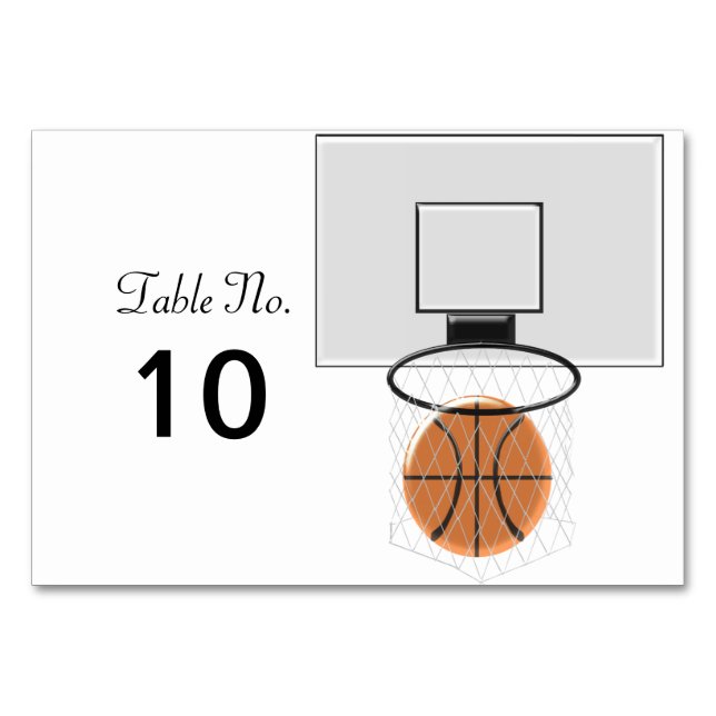 Basketball Table Number (Front)
