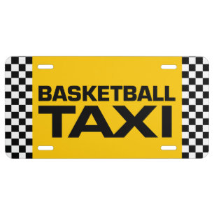 Basketball Taxi License Plate
