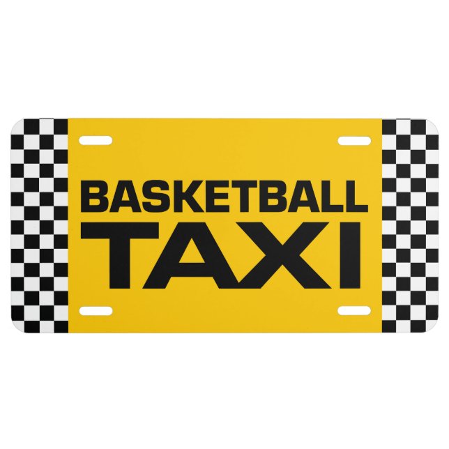 Basketball Taxi License Plate (Front)