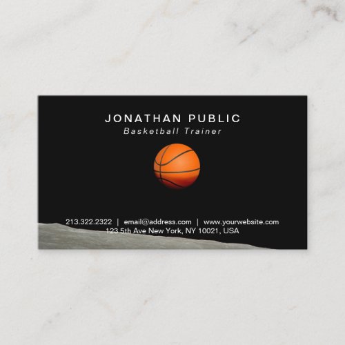 Basketball Teacher Instructor Inspirational Modern Business Card