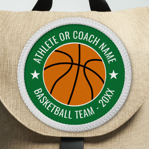 Basketball Team - Athlete Name and Year - Green Patch