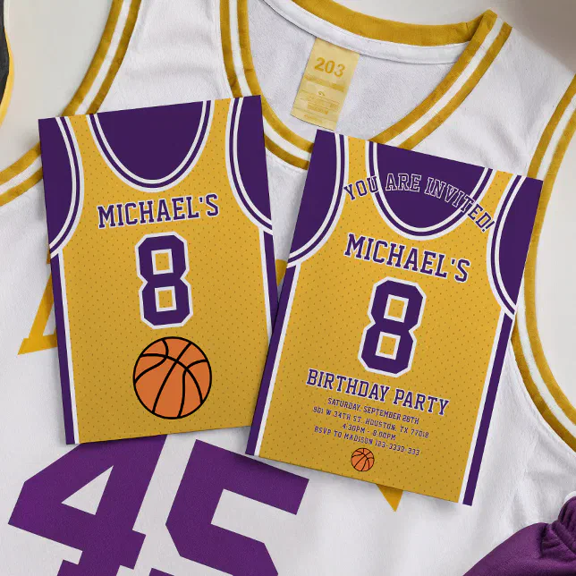 Basketball Team Birthday Invitation
