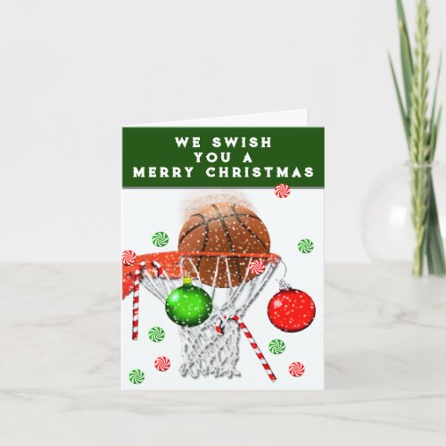 Basketball Team Christmas Holiday Card