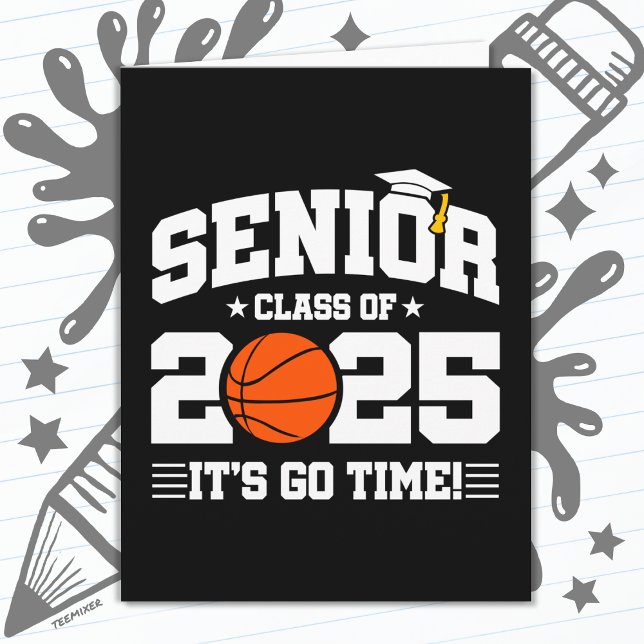 Basketball Team Class 2025 Graduation Senior 2025 Card (Creator Uploaded)