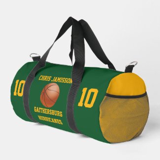 Basketball Team Coach or Player Green Personalized