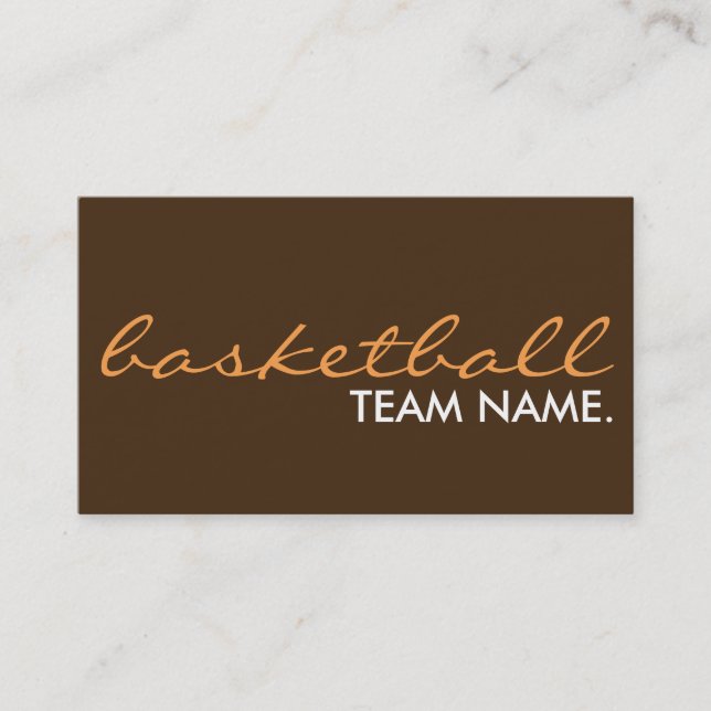 basketball team. (color customizable) business card (Front)