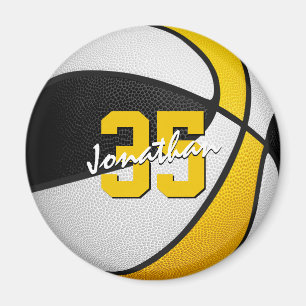 basketball team colors gifts black gold magnet