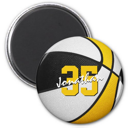 basketball team colors gifts black gold magnet