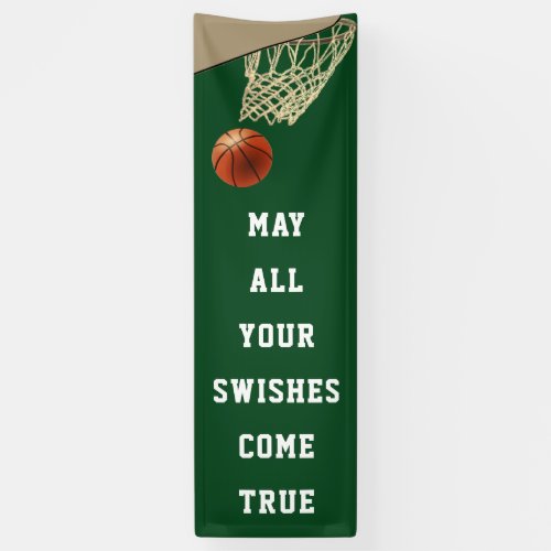 Basketball Team Green Banner