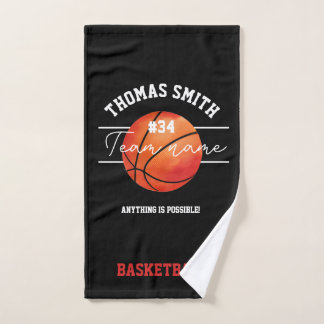 Basketball Team Hand Towel –Custom Player or Coach