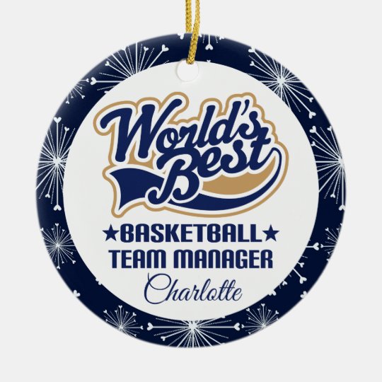Basketball Team Manager Gift Ceramic Ornament