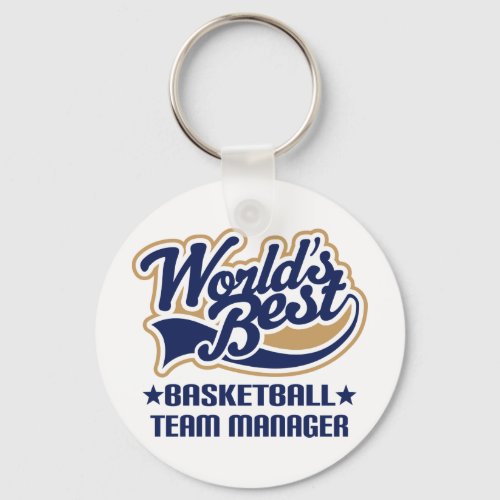 Basketball Team Manager Gift Keychain