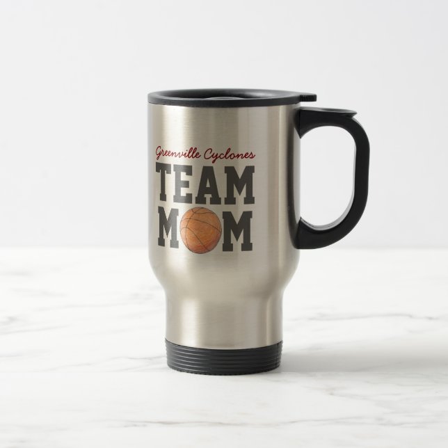 Basketball Team Mom Gift Mug (Right)