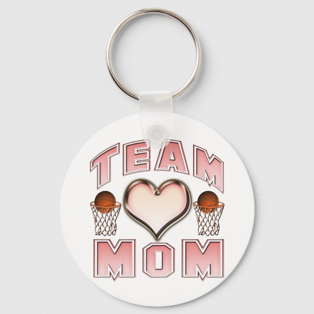 Basketball Team Mom Keychain (Front)