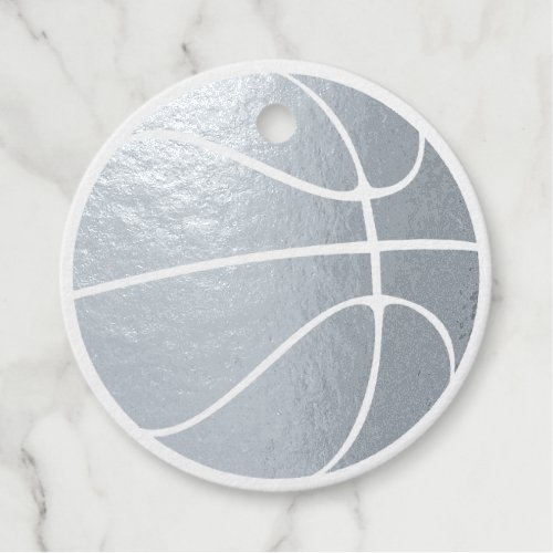 Basketball Team Name or Text Custom Sports Real Foil Favor Tags