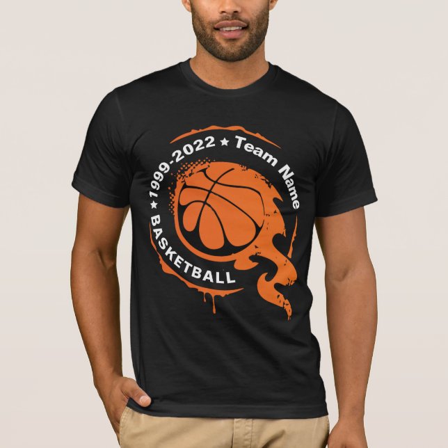Basketball Team Name. Personalize T-Shirt (Front)