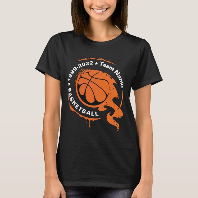 Basketball Team Name. Personalize T-Shirt (Front)
