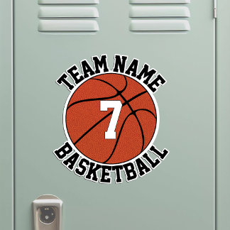 Basketball Team Name & Player Number Custom Sports Sticker