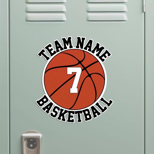 Basketball Team Name  Player Number Custom Sports Sticker
