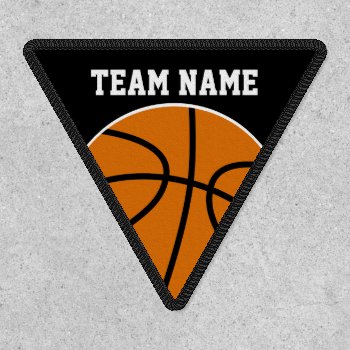 Basketball Team Name With Modern Drawing - Black Patch by MyRazzleDazzle at Zazzle