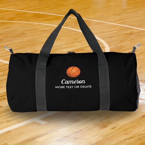 Basketball Team Personalized Name Custom Text Duffle Bag