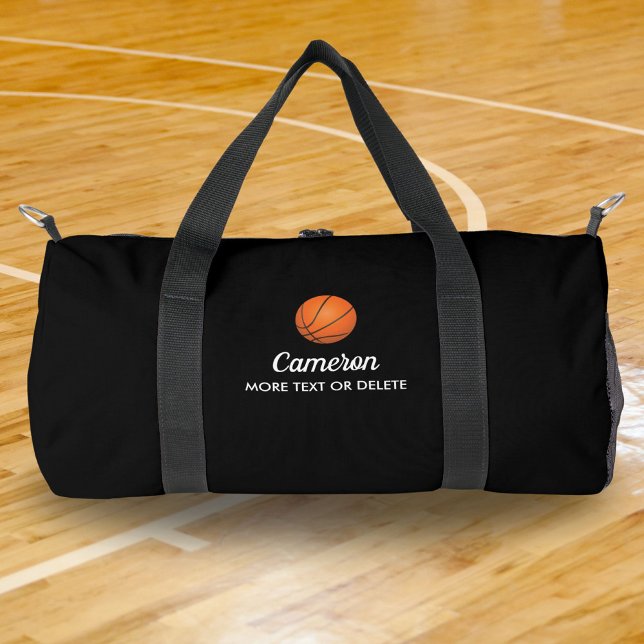 Basketball Team Personalized Name Custom Text Duffle Bag (Creator Uploaded)
