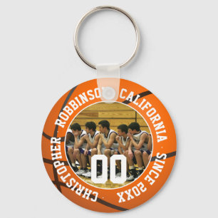 Basketball team photo keychain