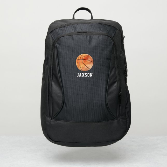 Basketball Team | Player Name Monogram Port Authority® Backpack (Front)