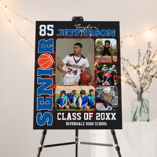 Basketball Team Player Photo Collage Senior Night Foam Board