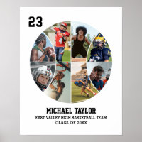 Basketball Team Senior Graduation Photo Collage