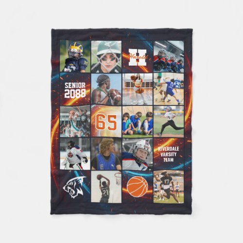 Basketball Team Senior Night Custom Photo Fire