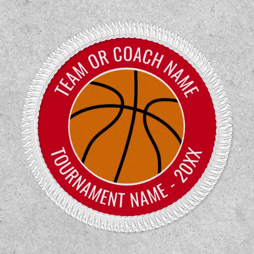 Basketball Team _ Tournament Award Patch red