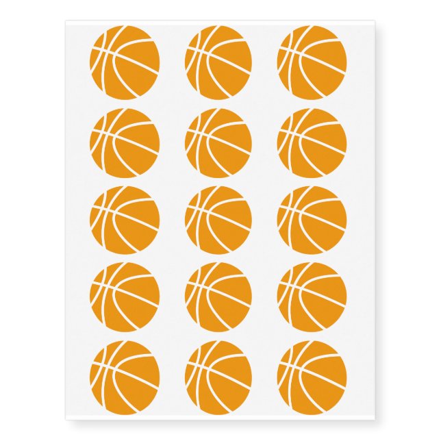 basketball temporary tattoos (Front)