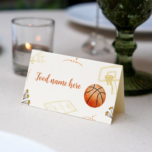 Basketball Tent Place Card Birthday Baby Shower